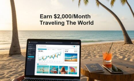 earn 2000 month travel world
