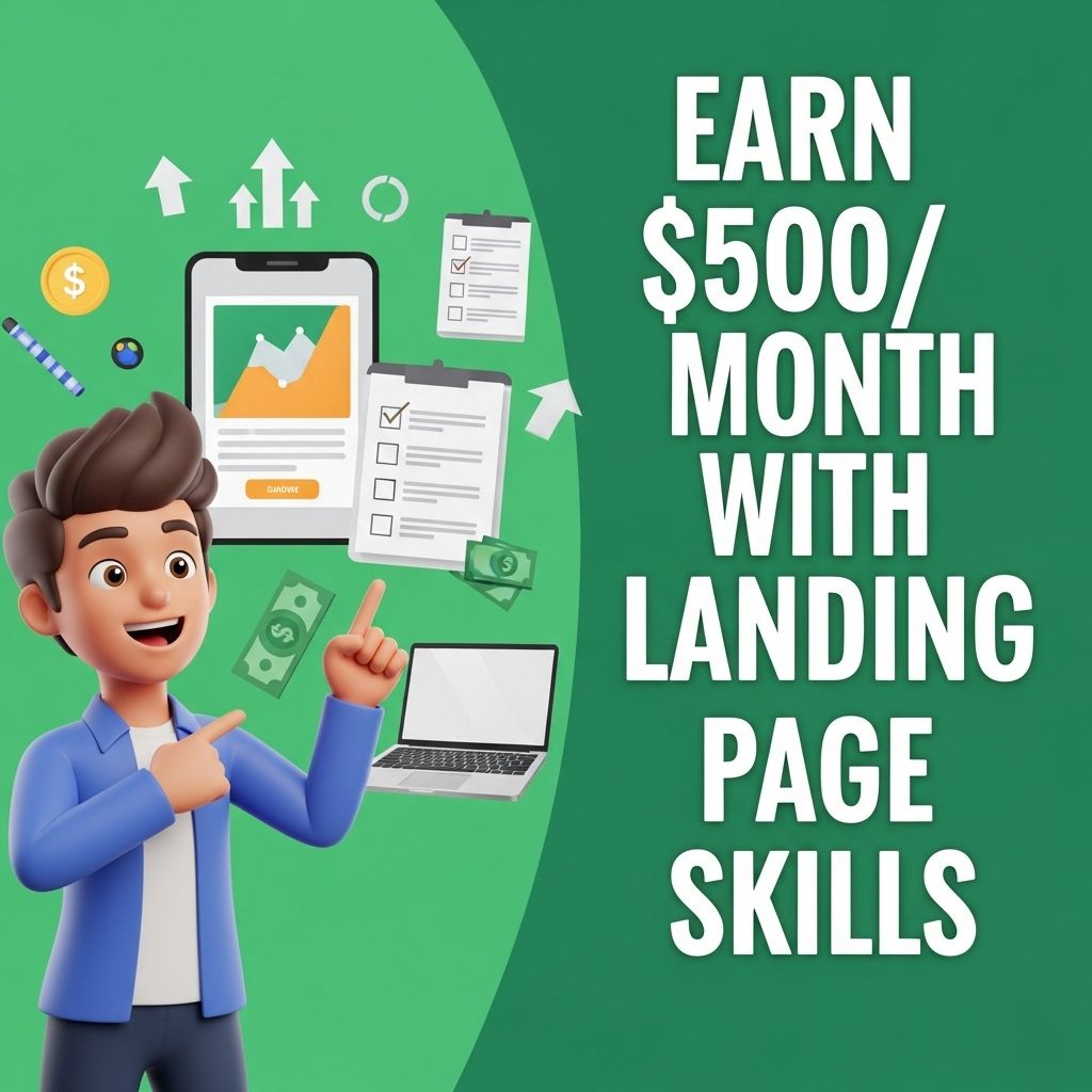 earn 500 month landing page skills