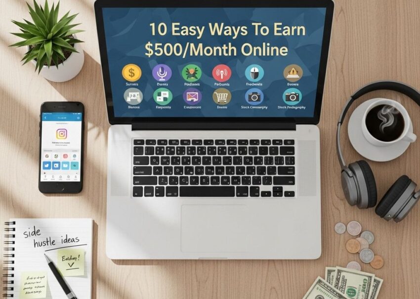 10 Easy Ways to Earn $500/Month Online earn 500 month online