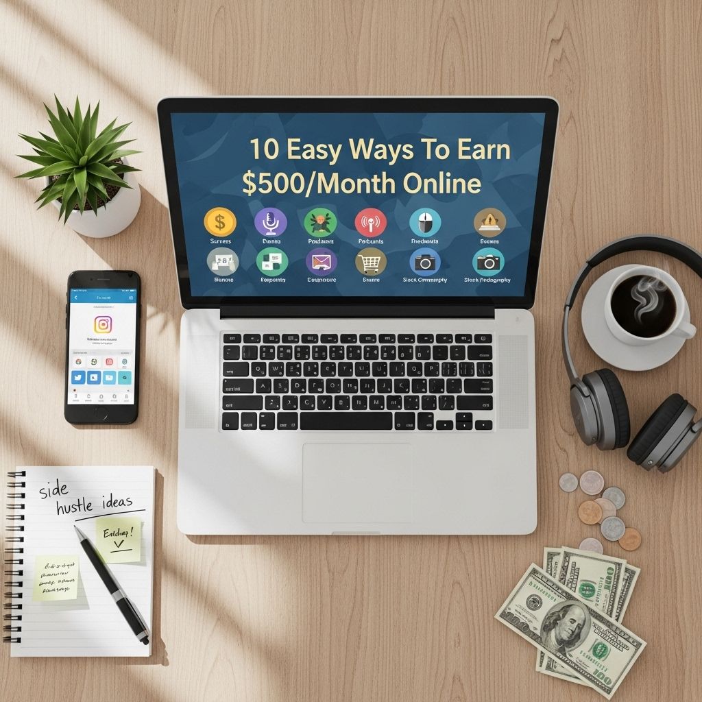 10 Easy Ways to Earn $500/Month Online earn 500 month online