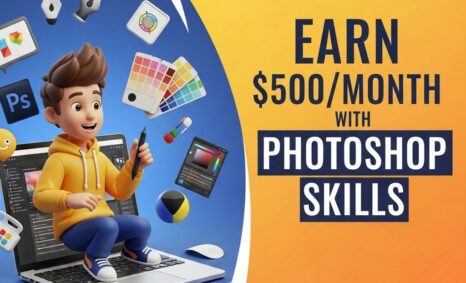 earn 500 month photoshop skills
