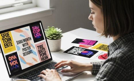 earn 500 month poster designs