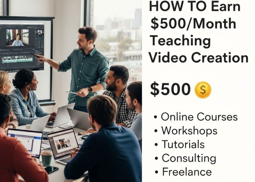 Earn $500 a Month Teaching Video Creation earn 500 month teaching video creation