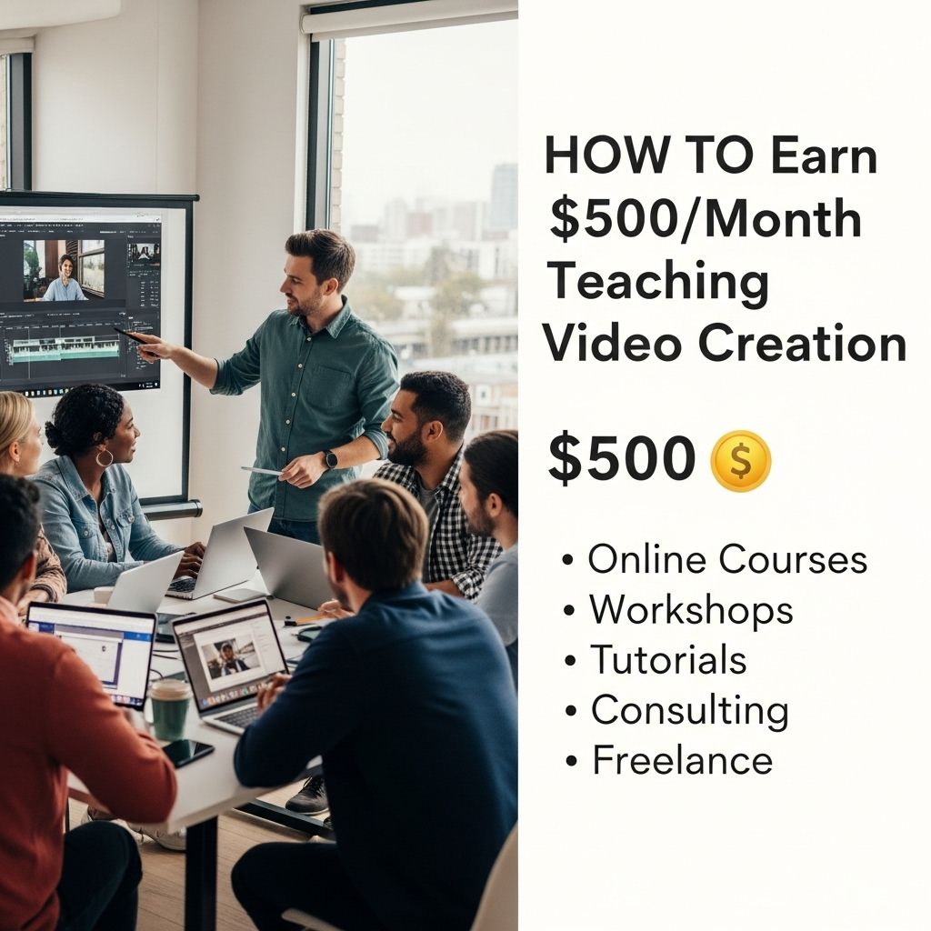 Earn $500 a Month Teaching Video Creation earn 500 month teaching video creation