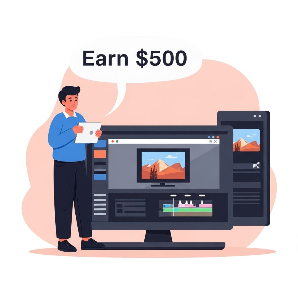 earn 500 month video editing
