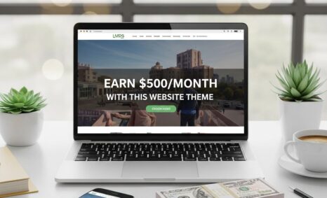 earn 500 month website theme