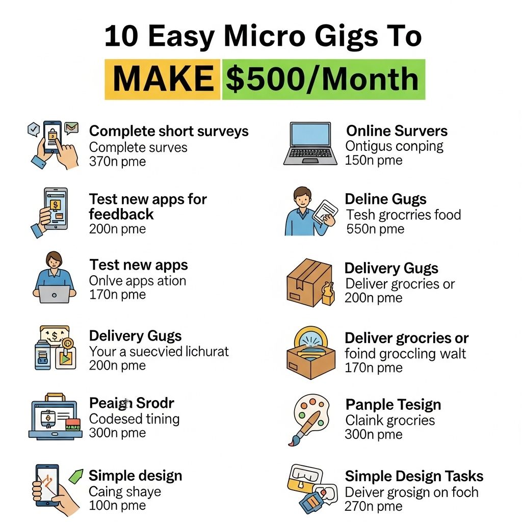 10 Easy Micro Gigs to Earn $500/Month easy micro gigs 500 month