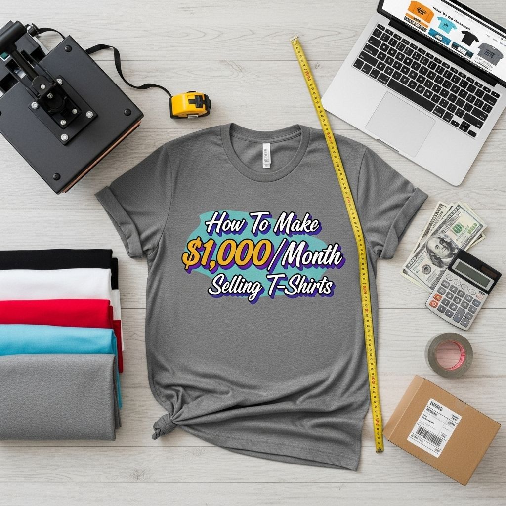 Earn $1,000/Month Selling T-Shirts Online make 1000 month tshirts