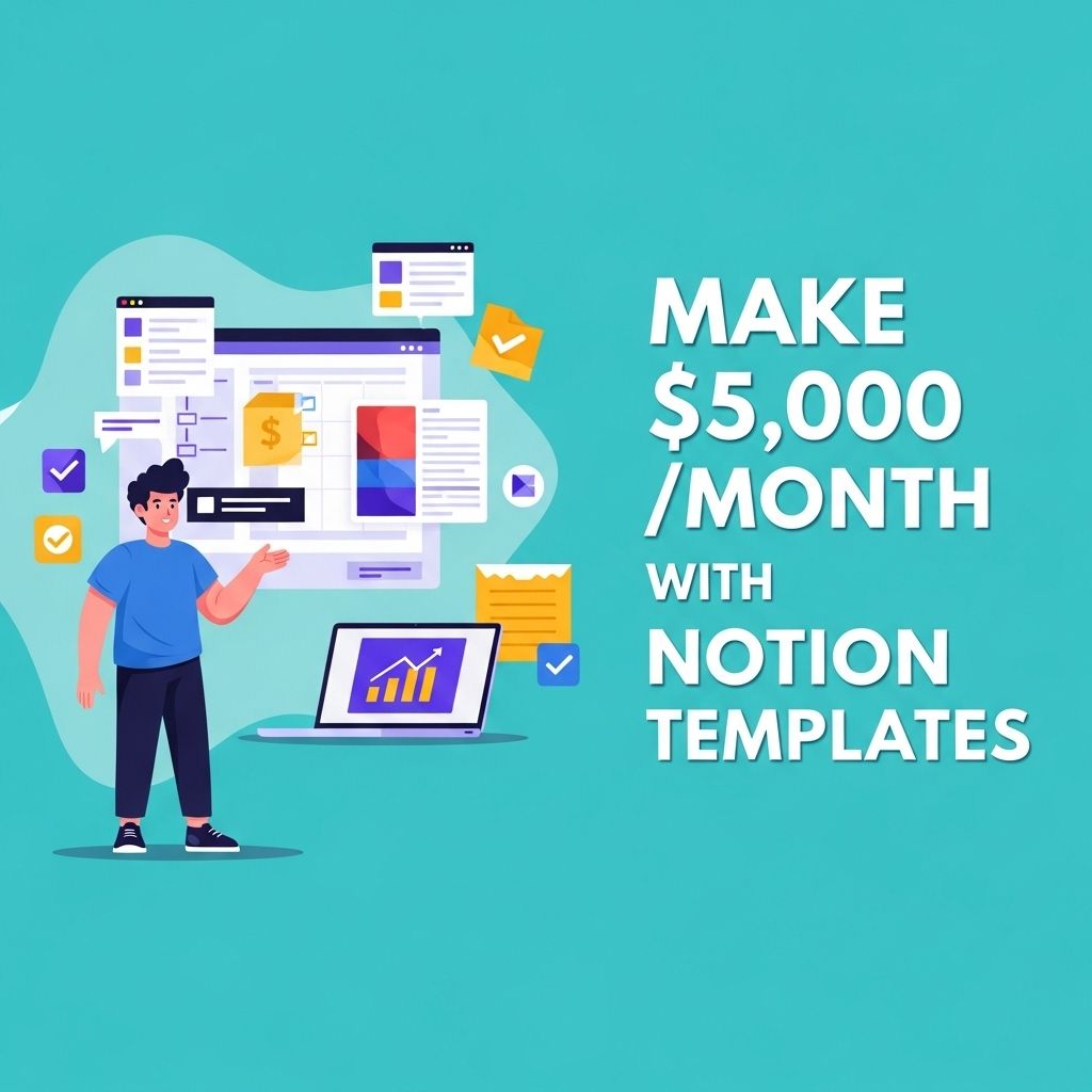 Make $5,000/Month Selling Notion Templates notion templates income guide