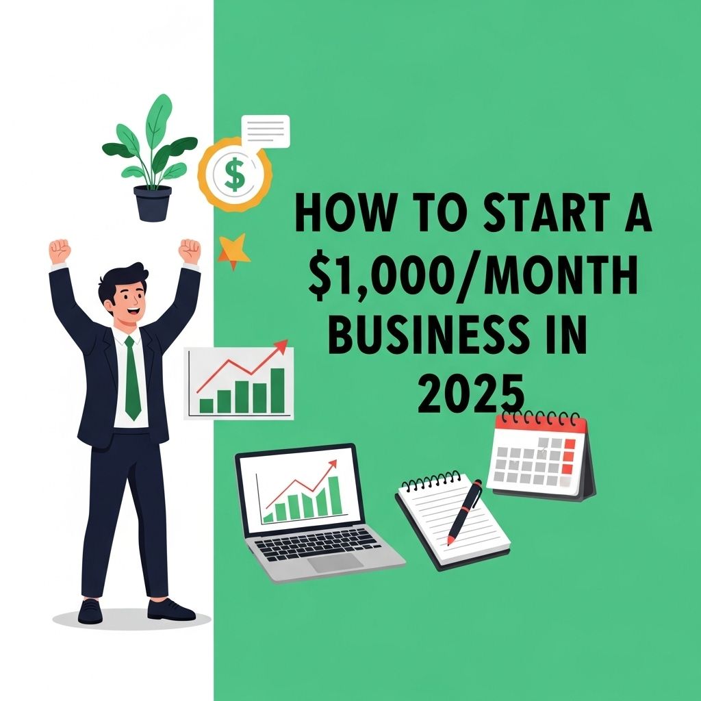start 1000 month business 2025
