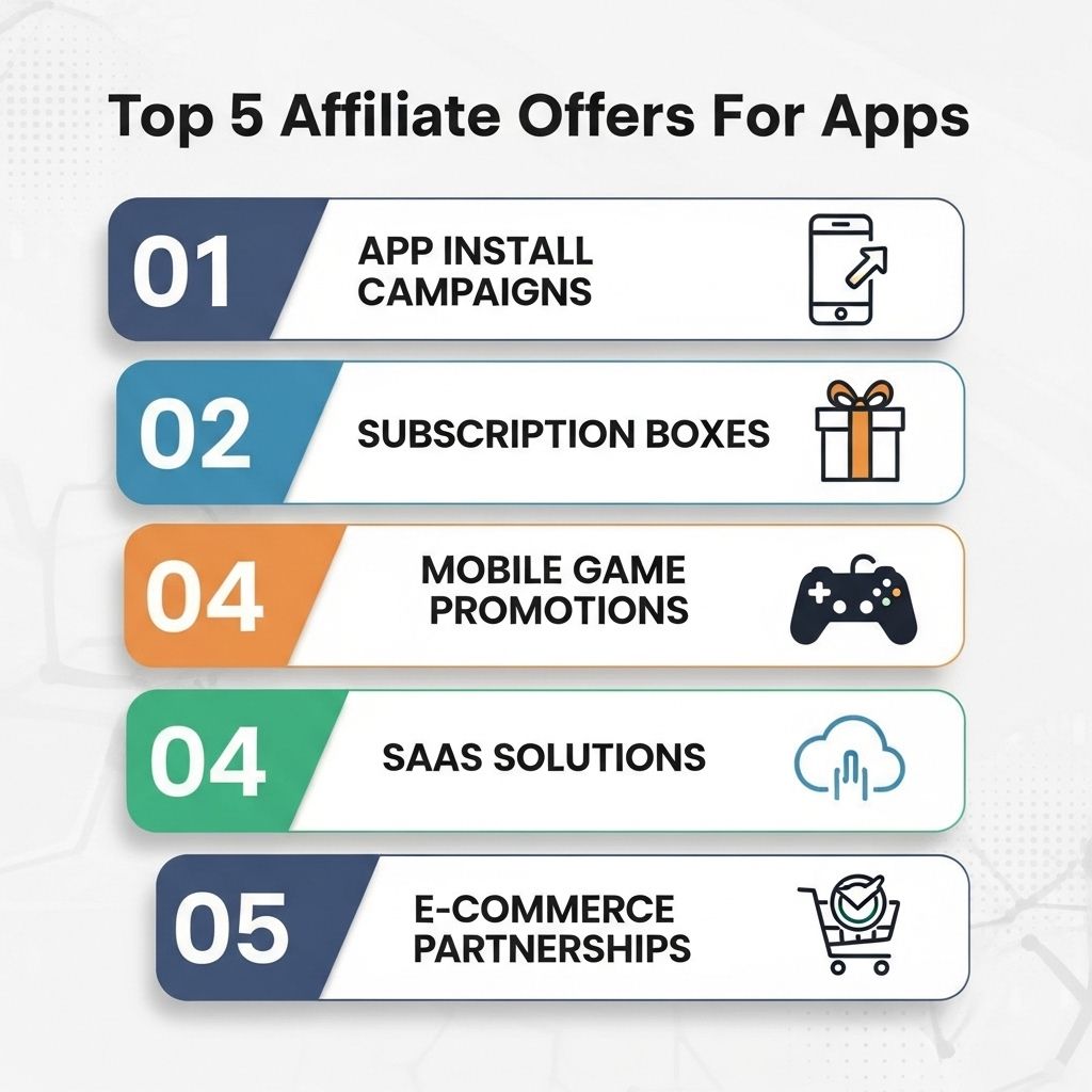 top 5 affiliate offers apps