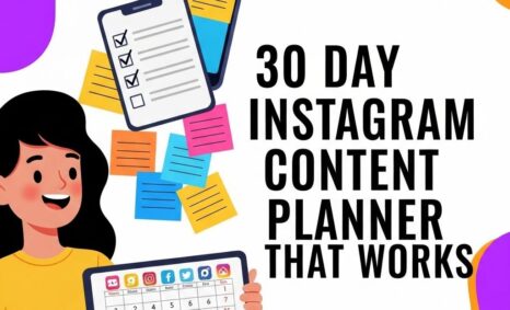 30 day instagram content planner