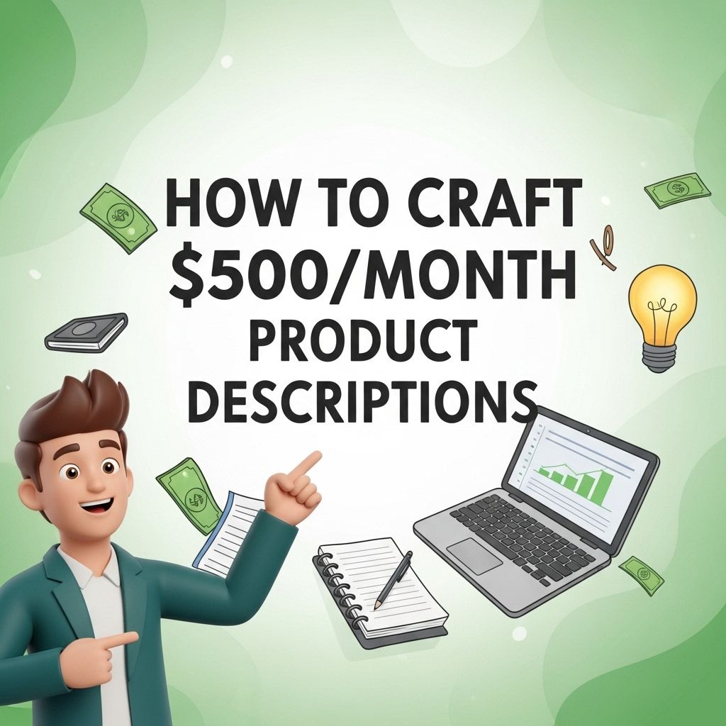 Crafting $500/Month Product Descriptions craft 500 month descriptions