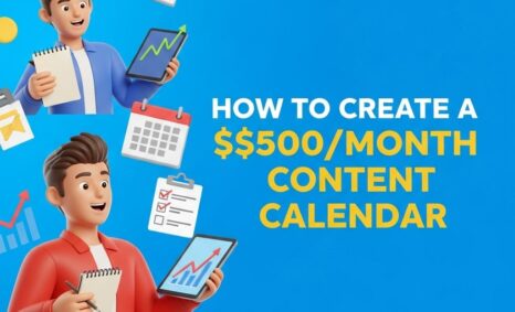 create 500 month content calendar