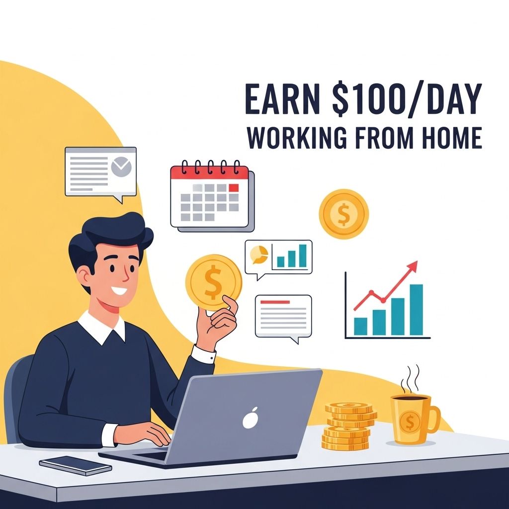 How to Earn $100 a Day Working from Home earn 100 day working home