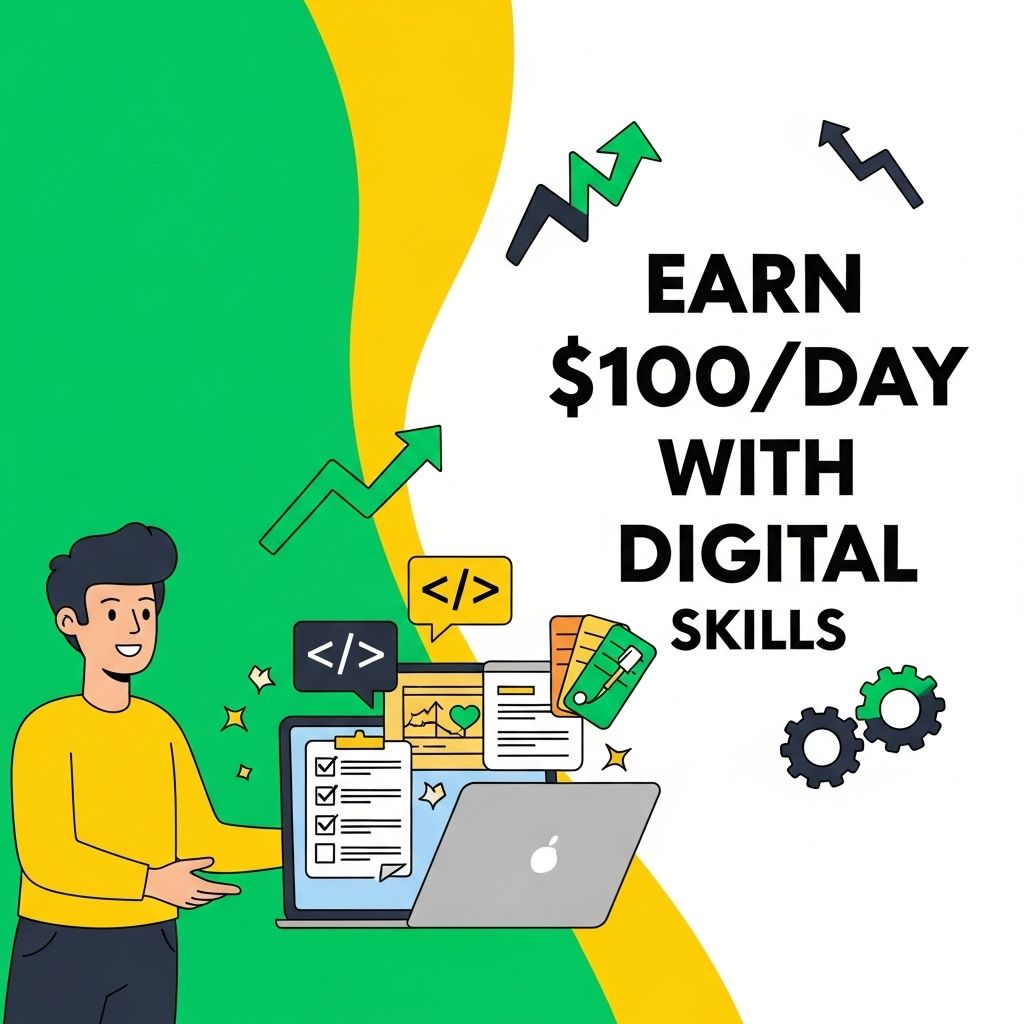 earn 100 per day digital skills