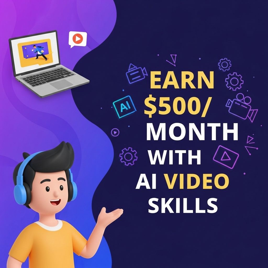 earn 500 month ai video skills