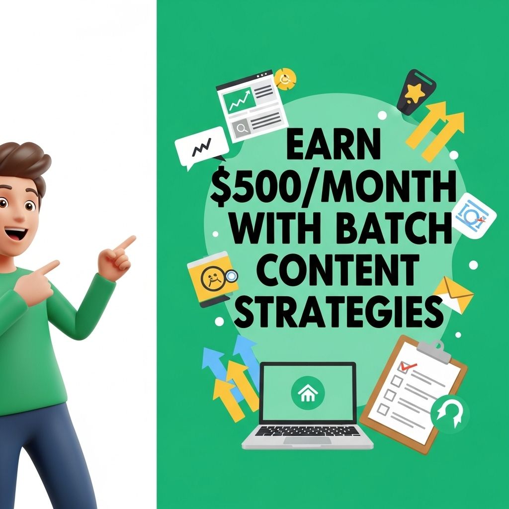 Earn $500/Month with Batch Content Strategies earn 500 month batch content