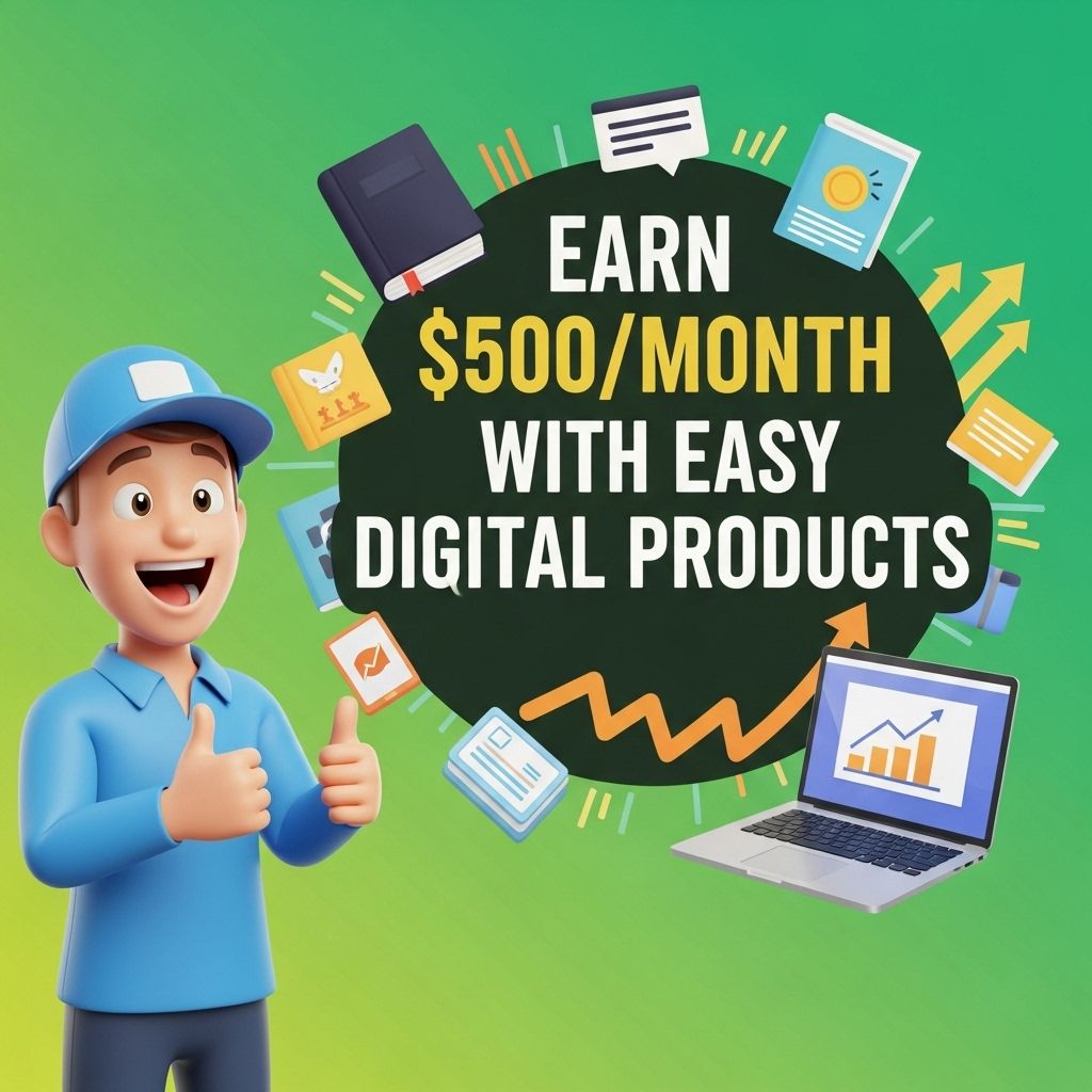 earn 500 month digital products