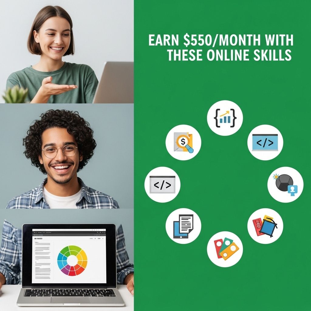 earn 500 month online skills