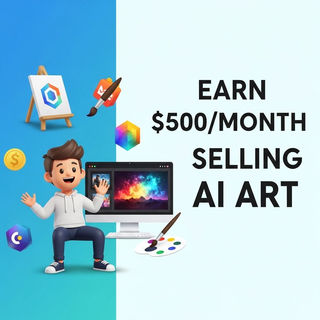 earn 500 month selling ai art
