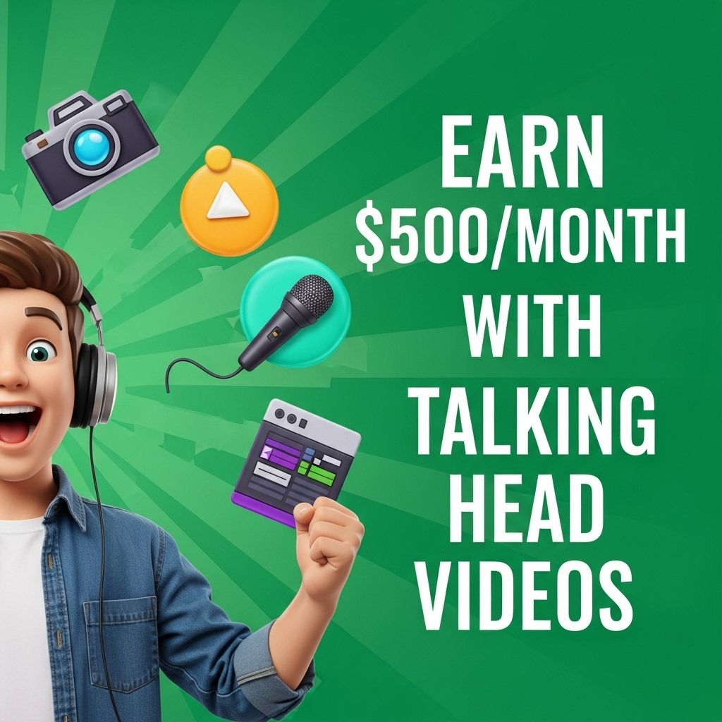 earn 500 month talking head videos