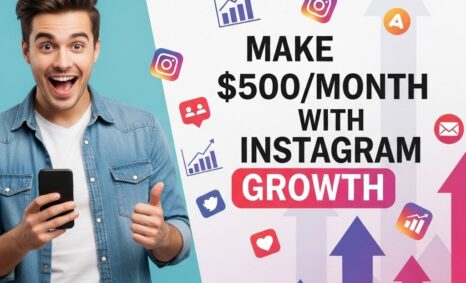 earn 500 monthly instagram growth