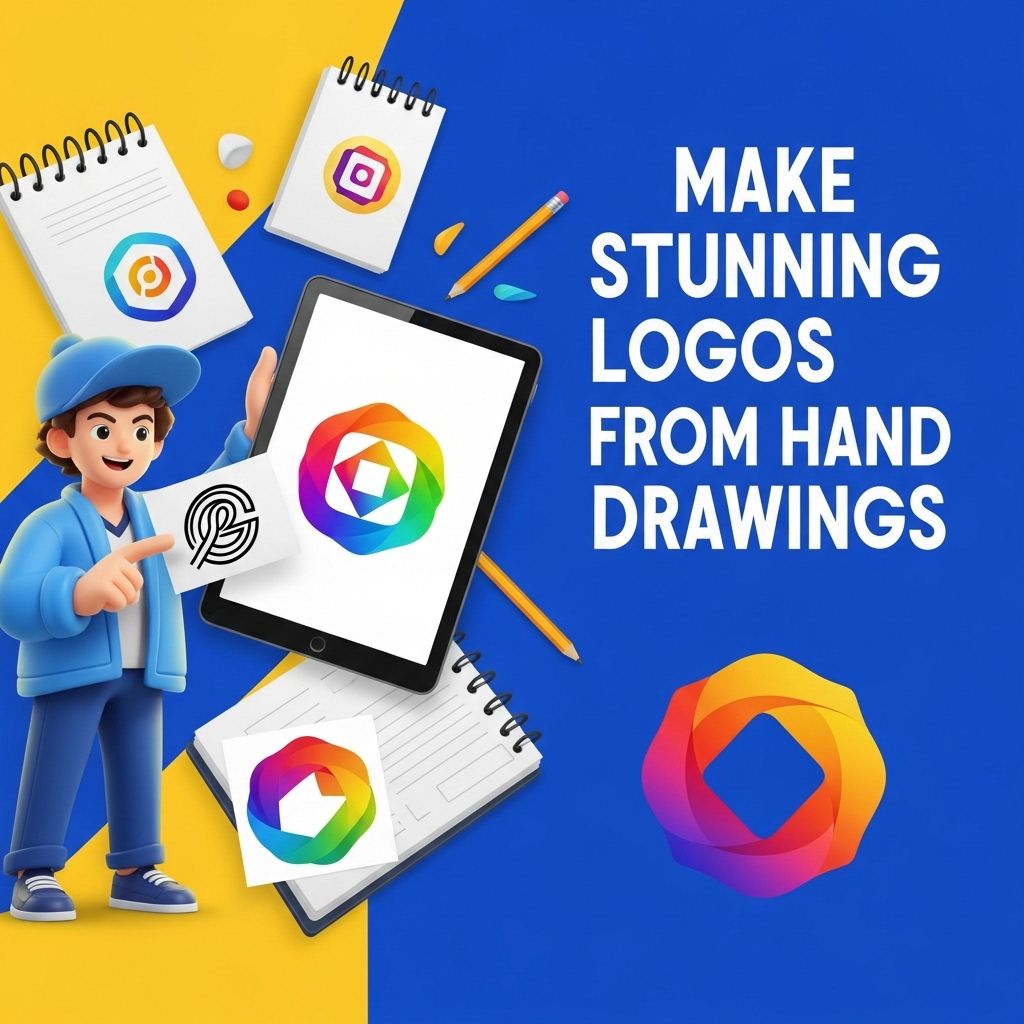Transform Hand Drawings into Stunning Logos hand drawings into logos