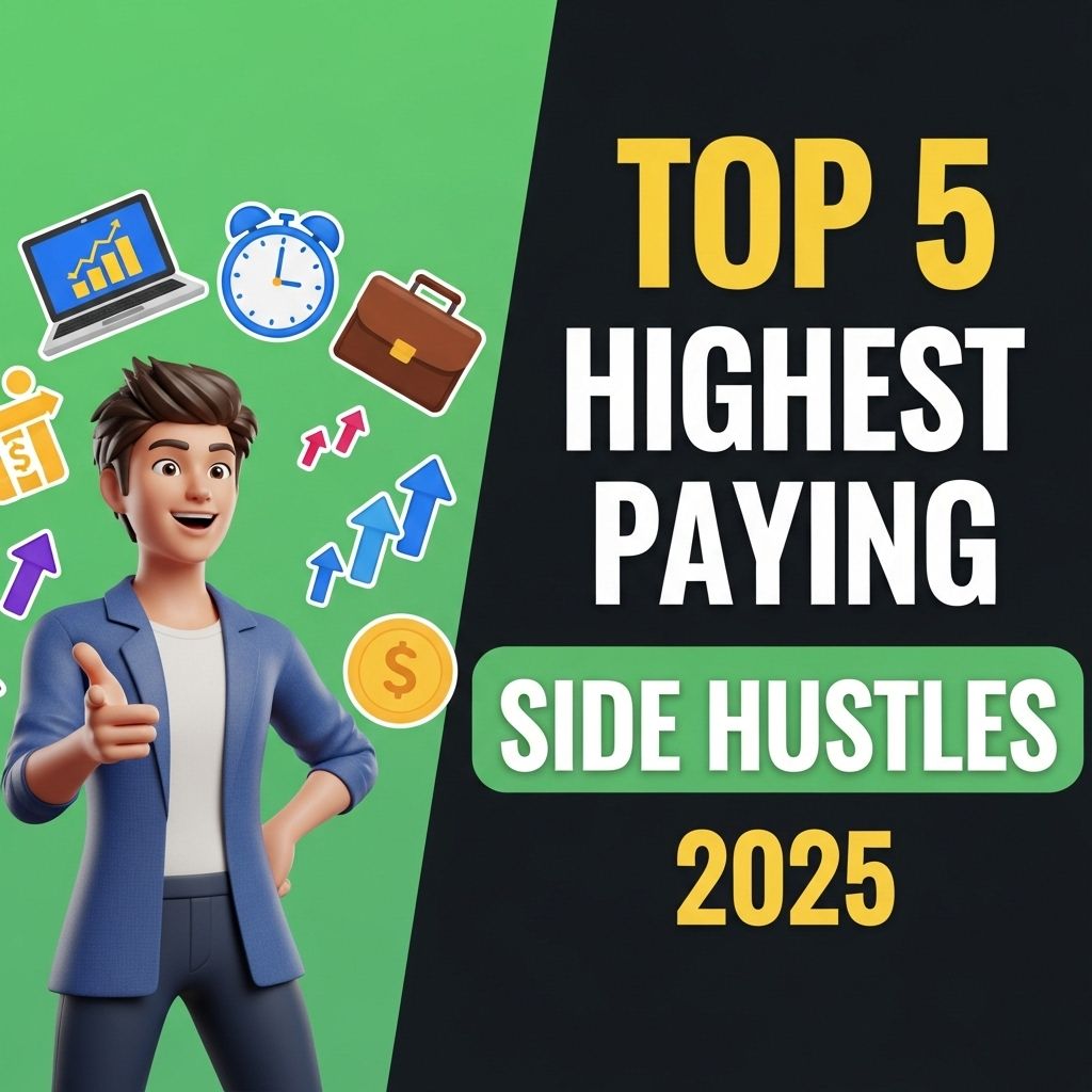 Top 5 Highest Paying Side Hustles for 2025 highest paying side hustles 2025