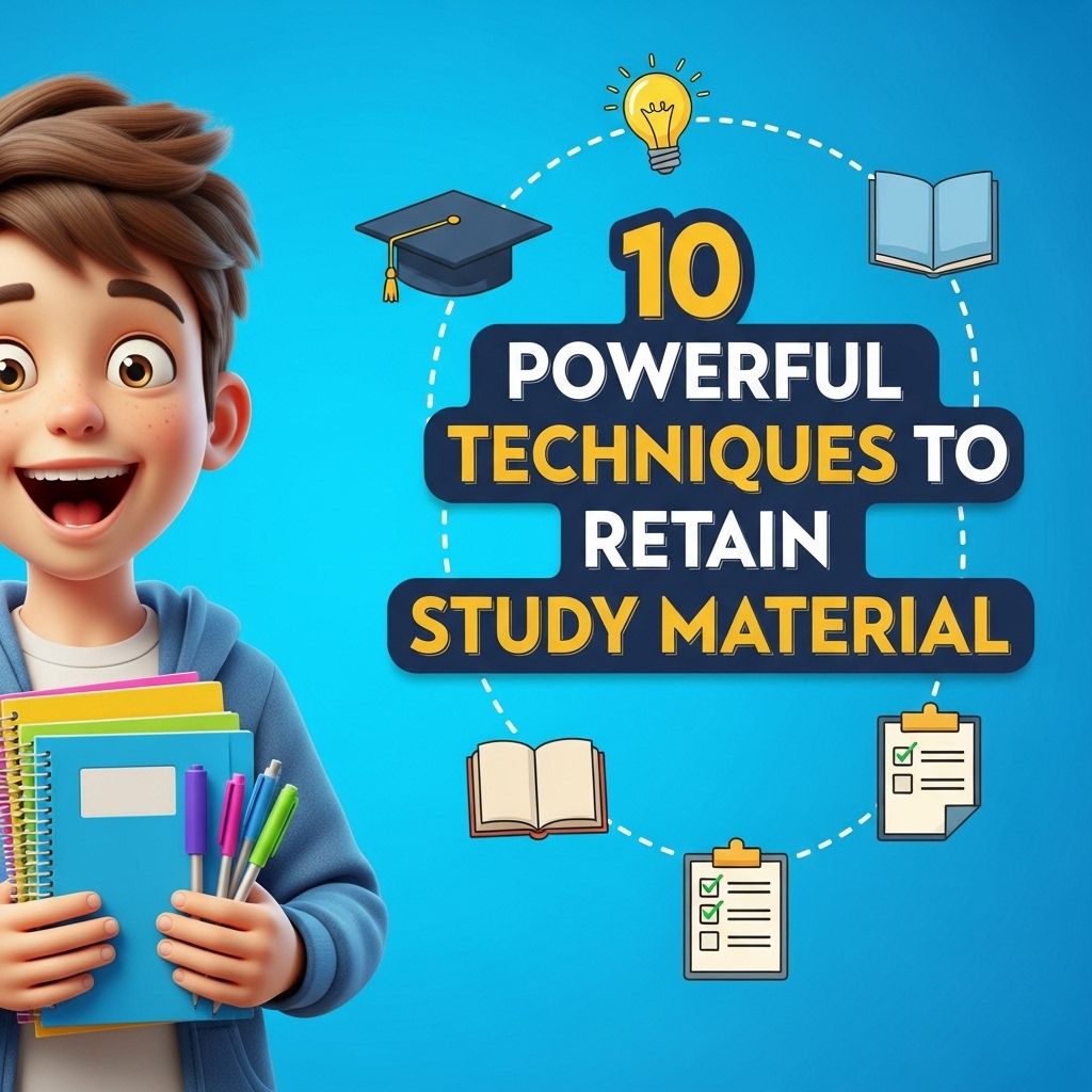 10 Powerful Techniques to Retain Study Material powerful study retention techniques