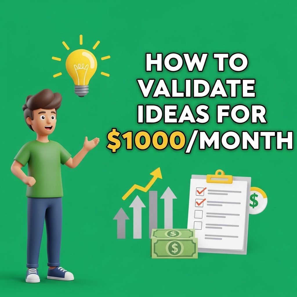 validate ideas 1000 month